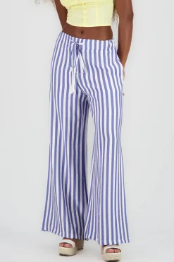 Shasa Striped Printed Fluid Pants