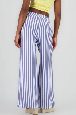 Shasa Striped Printed Fluid Pants