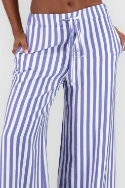 Shasa Striped Printed Fluid Pants