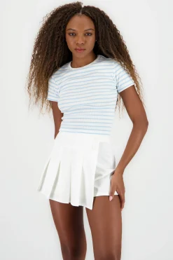 Shasa Striped Short Sleeve Top