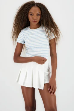 Shasa Striped Short Sleeve Top