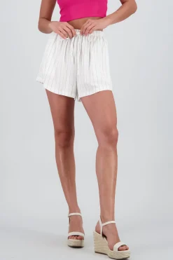 Shasa Striped Shorts with Drawstring