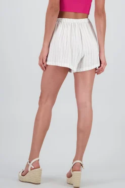 Shasa Striped Shorts with Drawstring
