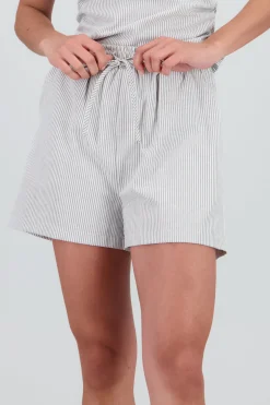 Shasa Striped Shorts with Drawstring