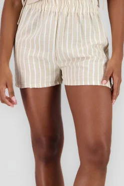 Shasa Striped Shorts with Pockets