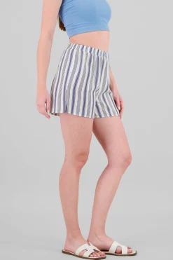 Shasa Striped Shorts with Slit