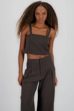 Shasa Striped Spaghetti Strap Top