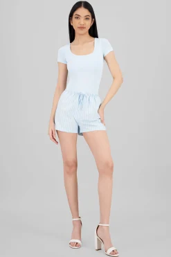 Shasa Striped Sparkly Shorts
