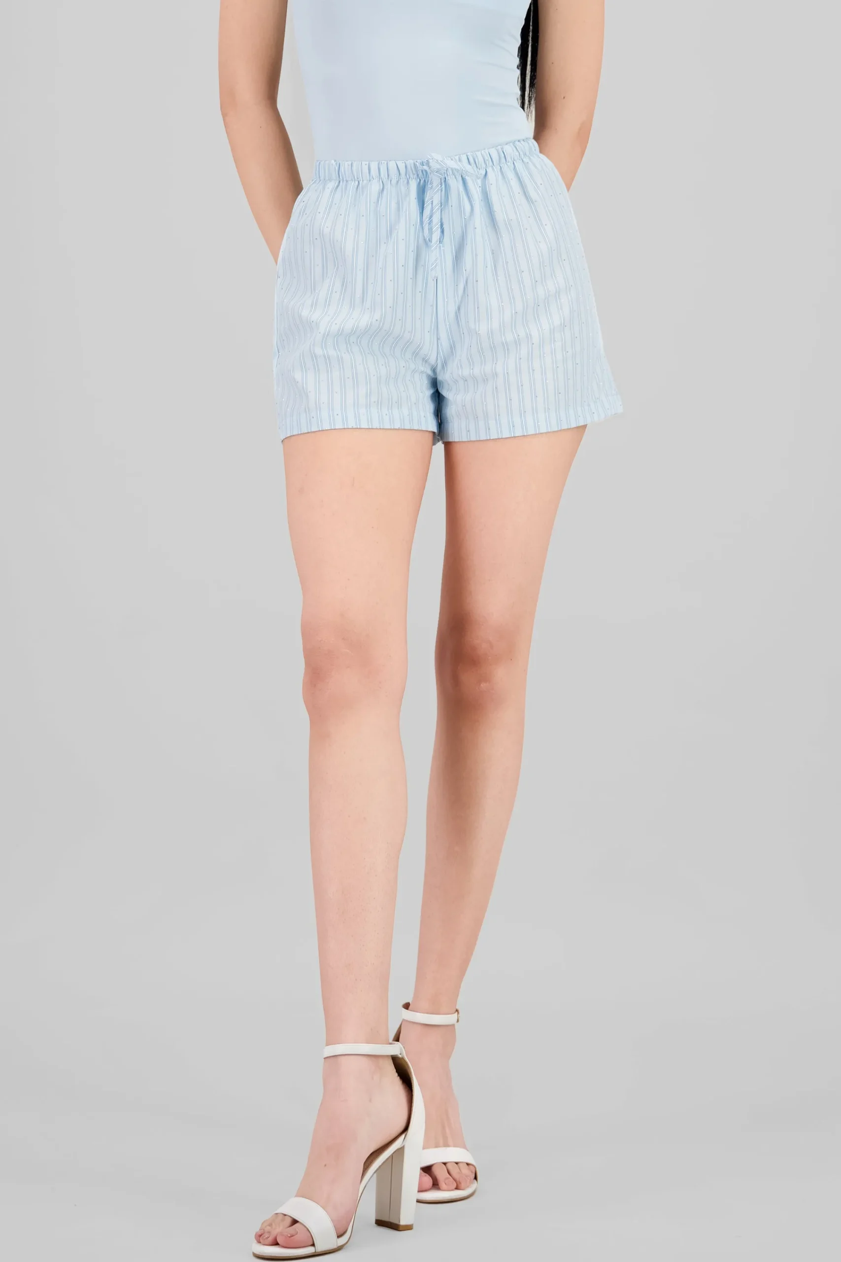 Shasa Striped Sparkly Shorts