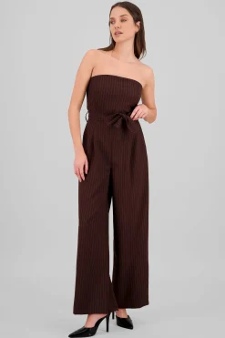 Shasa Striped Strapless Jumpsuit