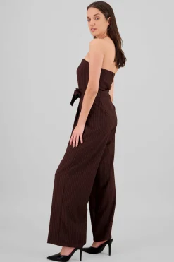 Shasa Striped Strapless Jumpsuit