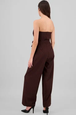 Shasa Striped Strapless Jumpsuit