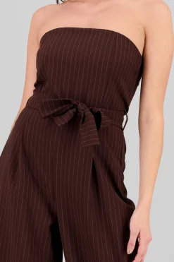 Shasa Striped Strapless Jumpsuit