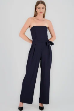 Shasa Striped Strapless Jumpsuit