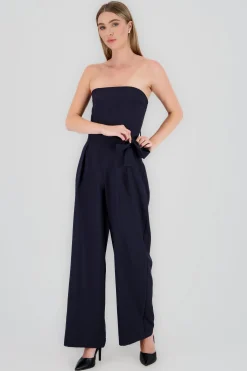 Shasa Striped Strapless Jumpsuit