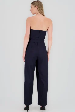 Shasa Striped Strapless Jumpsuit