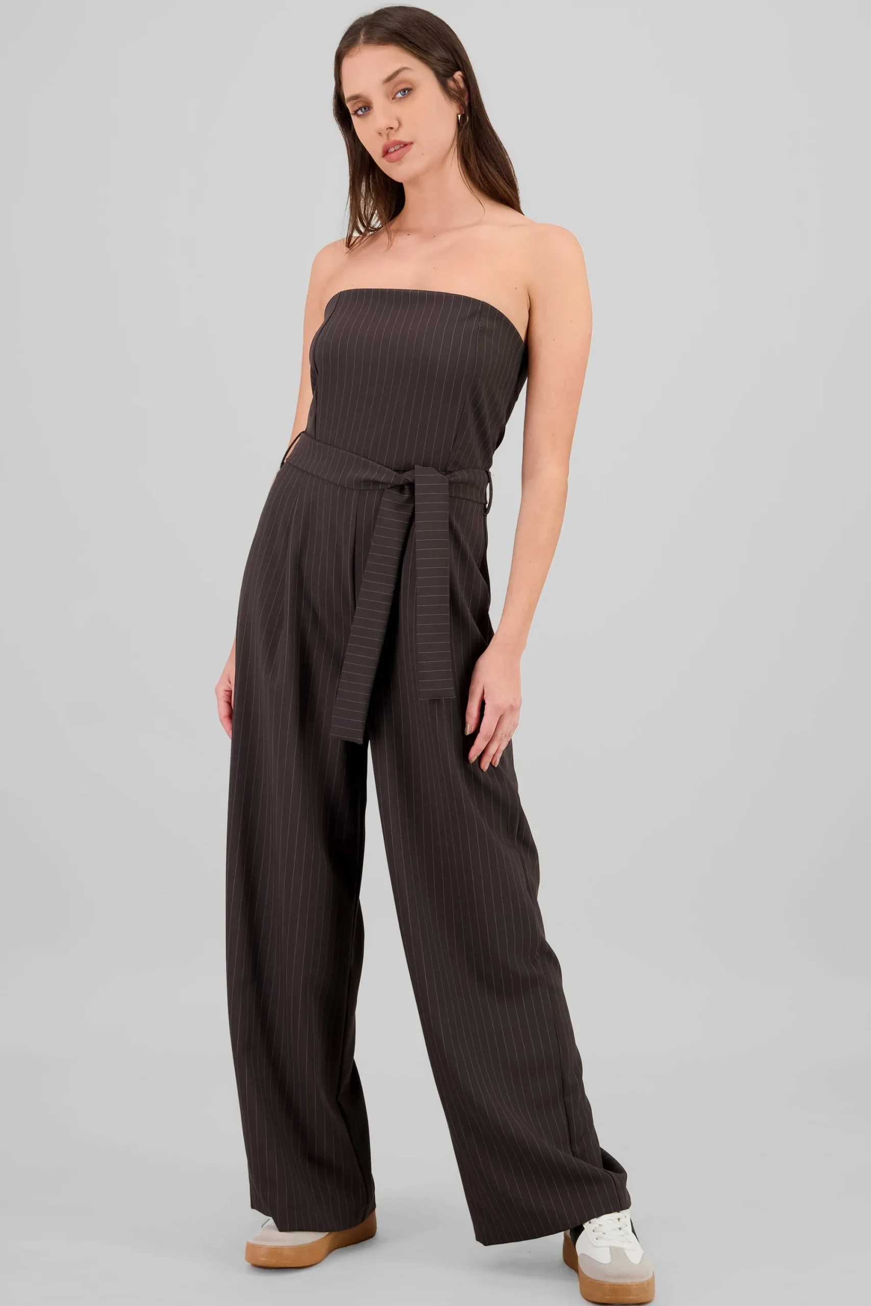 Shasa Striped Strapless Jumpsuit