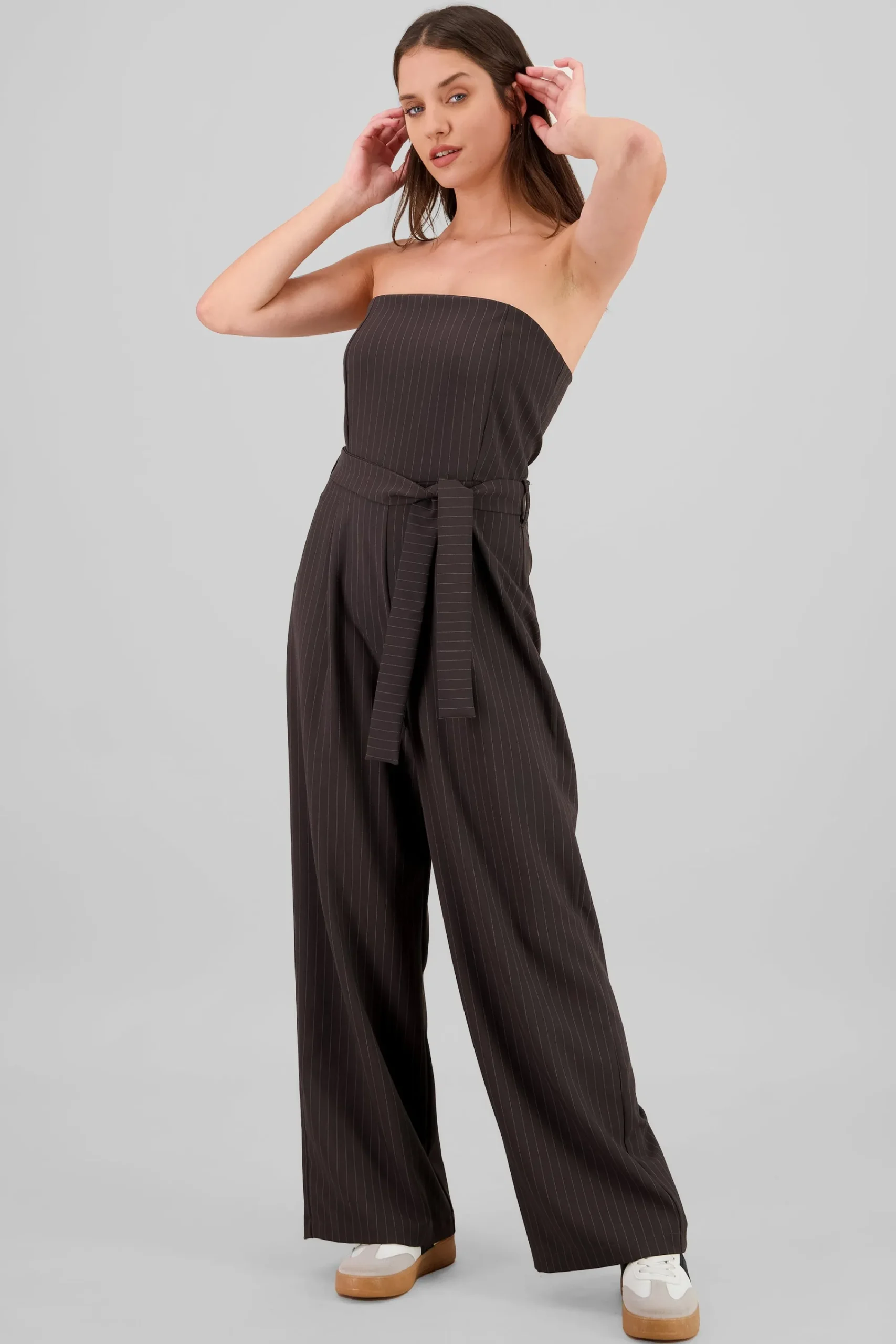 Shasa Striped Strapless Jumpsuit