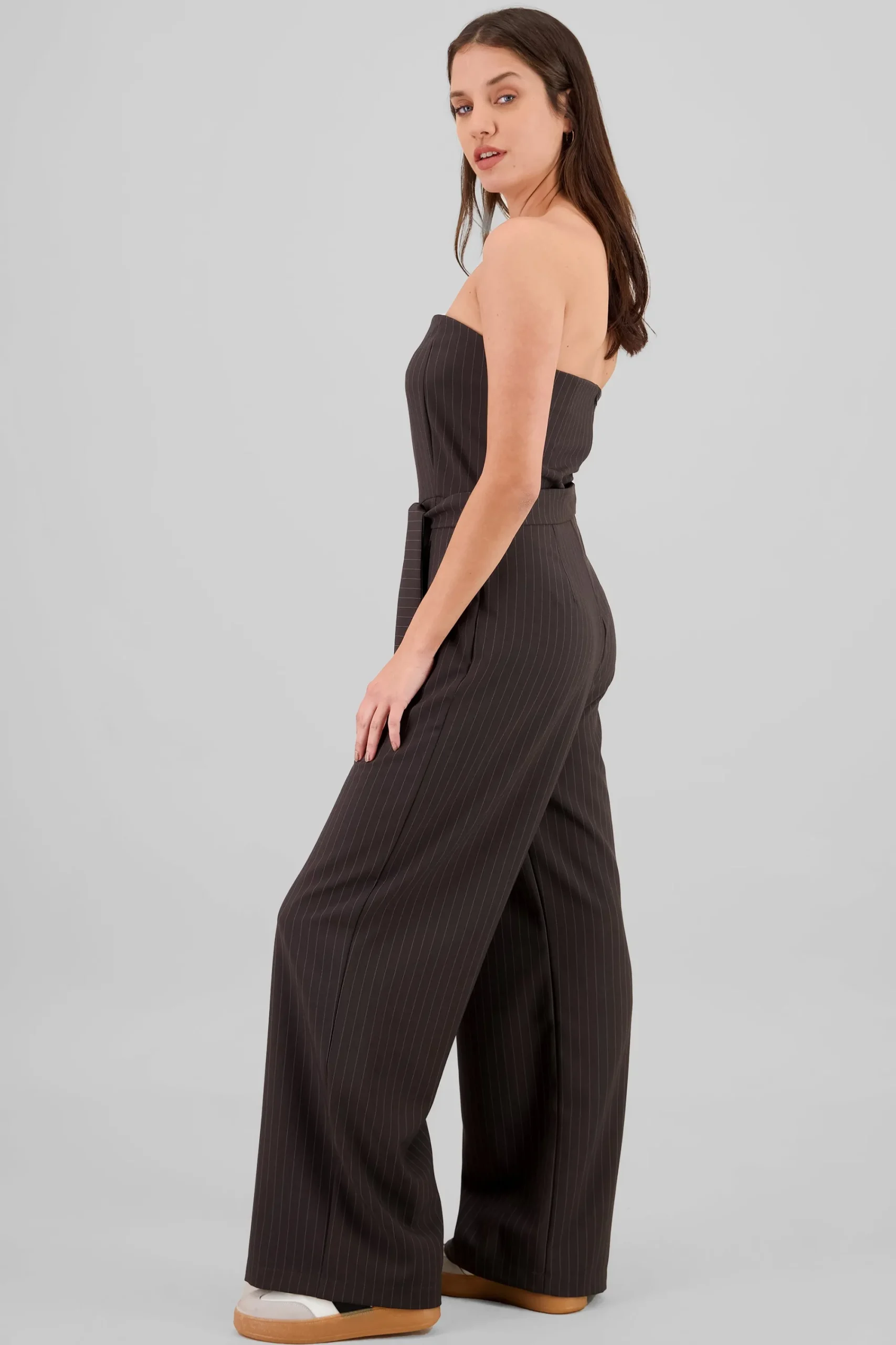 Shasa Striped Strapless Jumpsuit