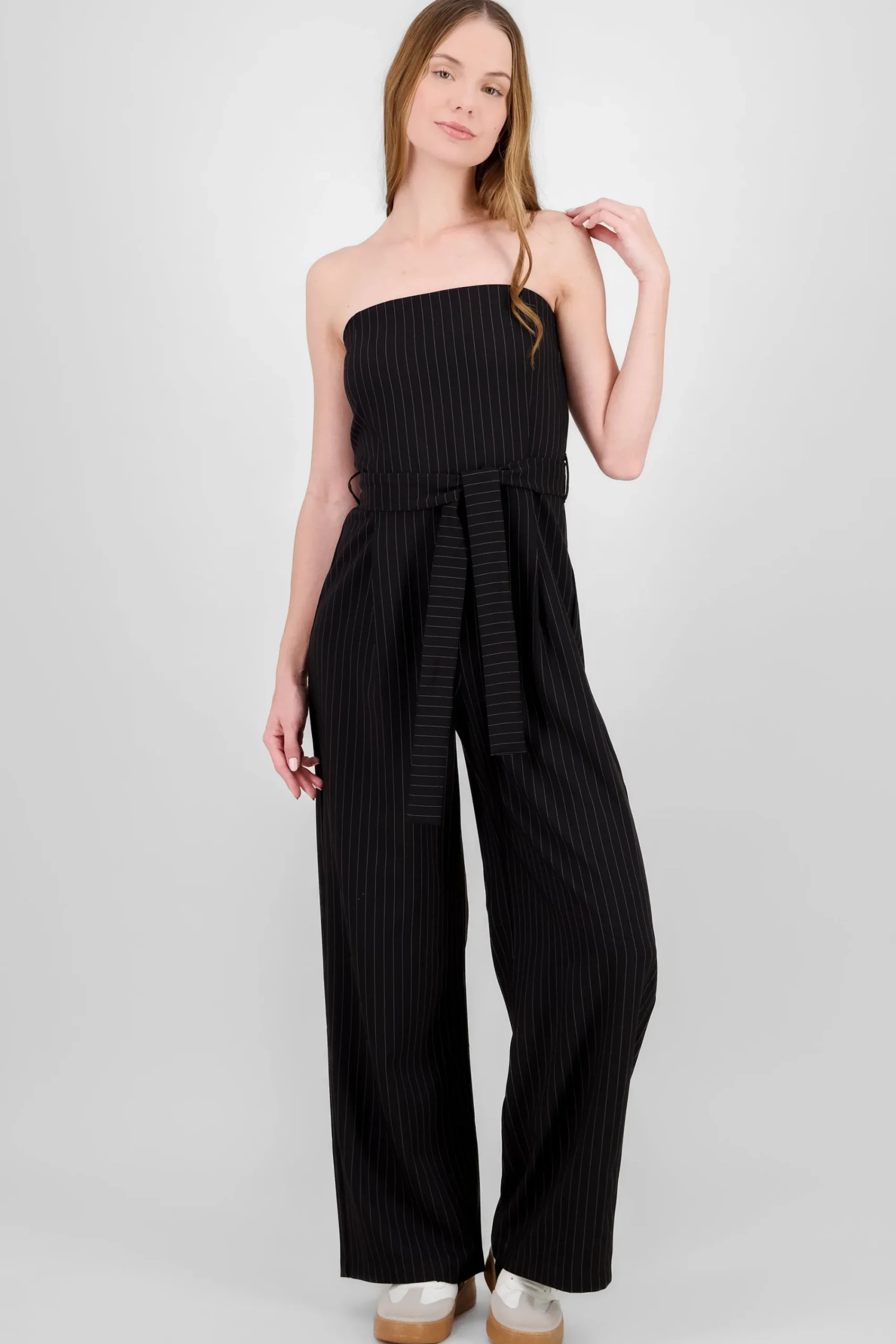 Shasa Striped Strapless Jumpsuit