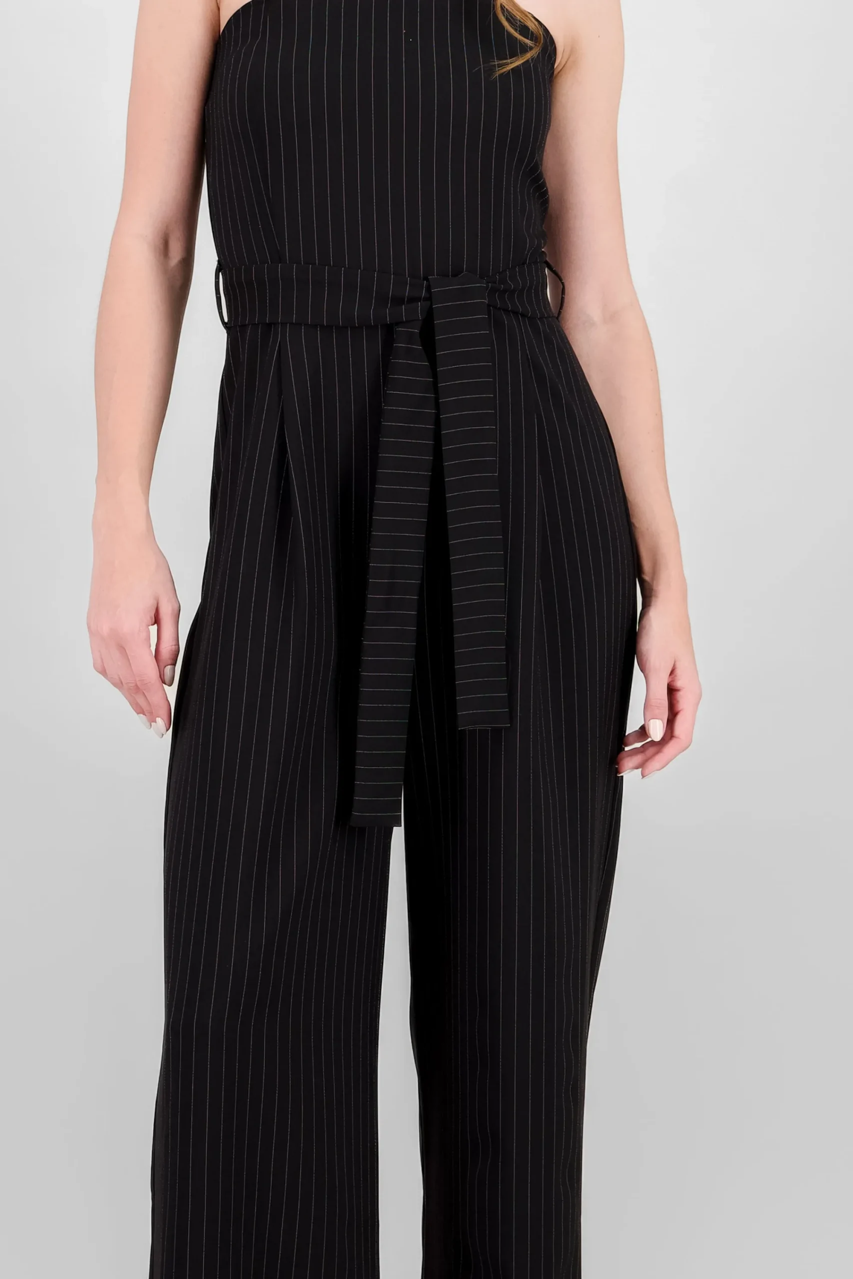 Shasa Striped Strapless Jumpsuit
