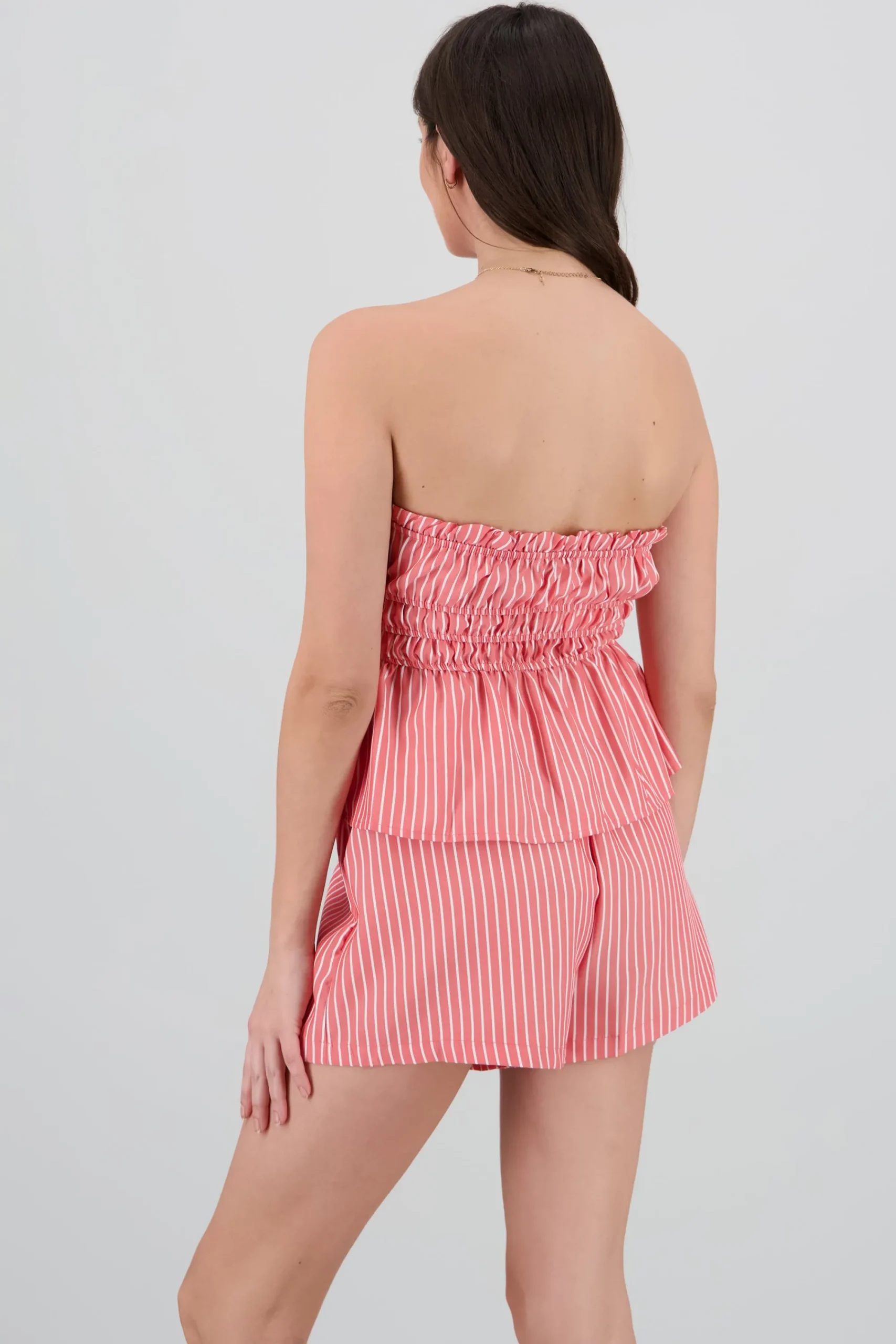 Shasa Striped Strapless Top