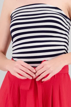 Shasa Striped Strapless Tube Top