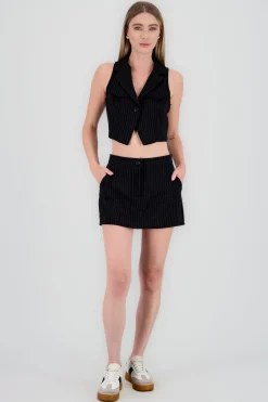 Shasa Striped Tailored Skort