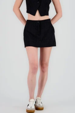 Shasa Striped Tailored Skort