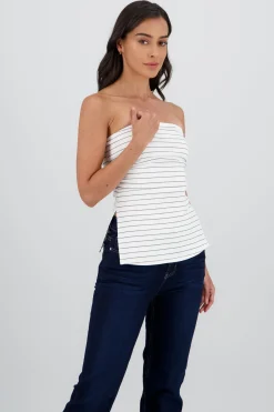 Shasa Striped Tube Top