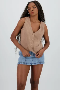 Shasa Striped Vest