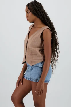 Shasa Striped Vest