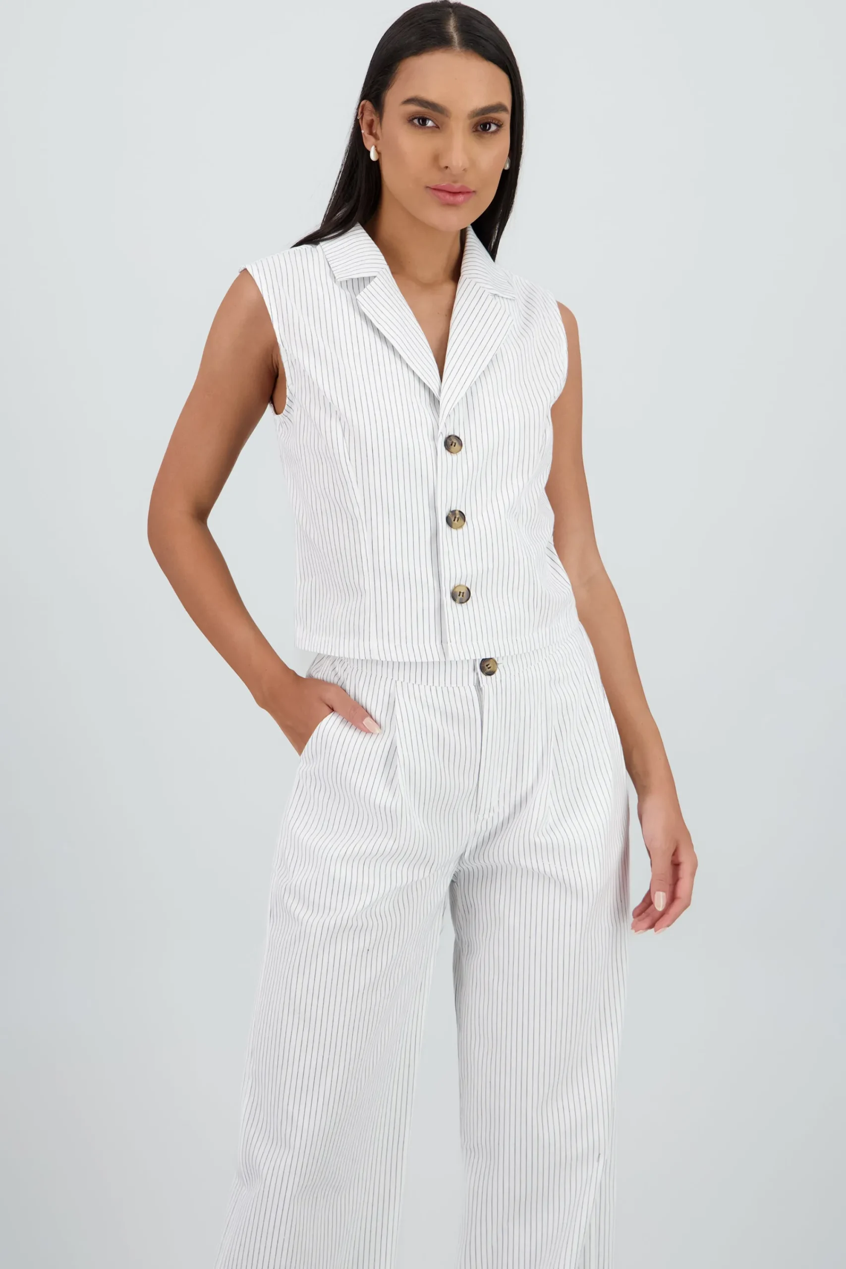 Shasa Striped Vest