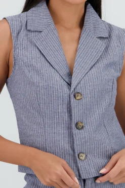 Shasa Striped Vest