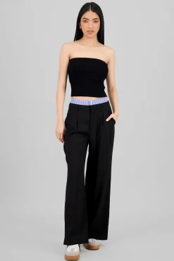 Shasa Striped Waistband Pants