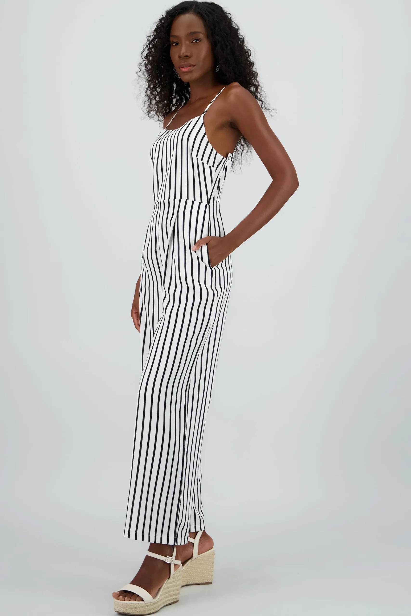 Shasa Striped Wide Leg Jumpsuit