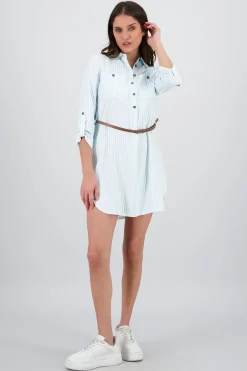 Shasa Stripped Print Short Dress