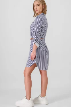 Shasa Stripped Print Short Dress