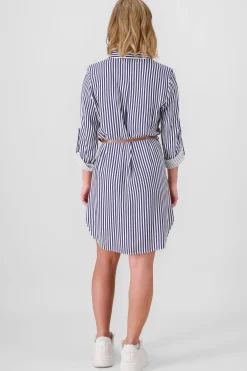 Shasa Stripped Print Short Dress