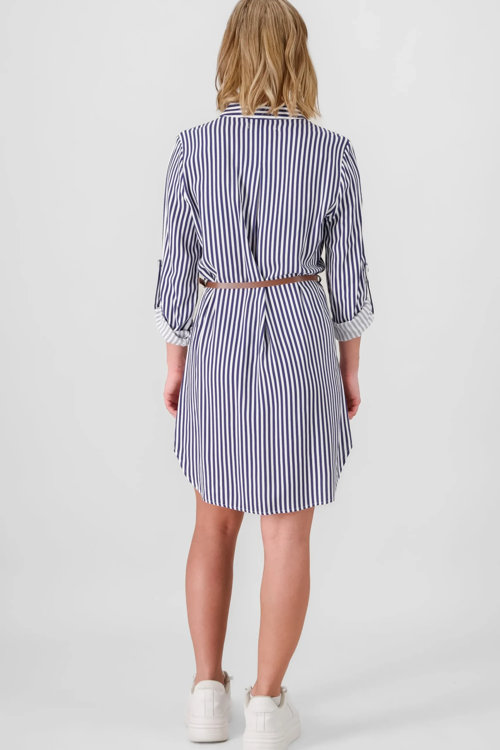 Shasa Stripped Print Short Dress