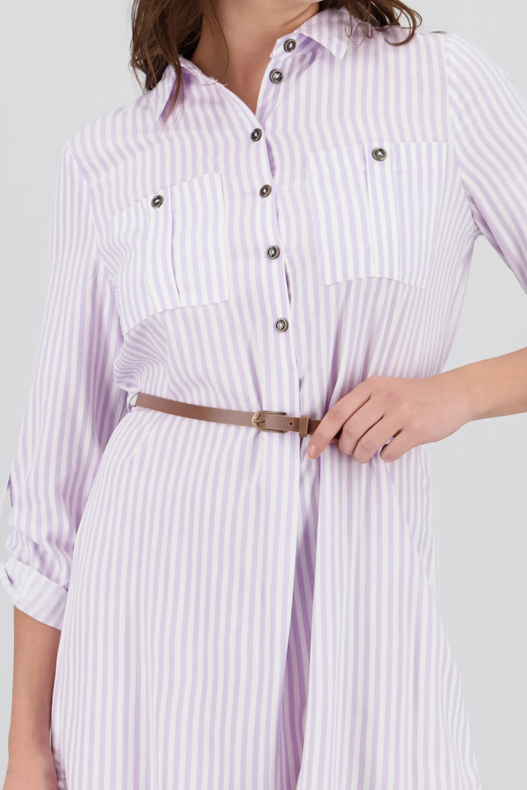 Shasa Stripped Print Short Dress
