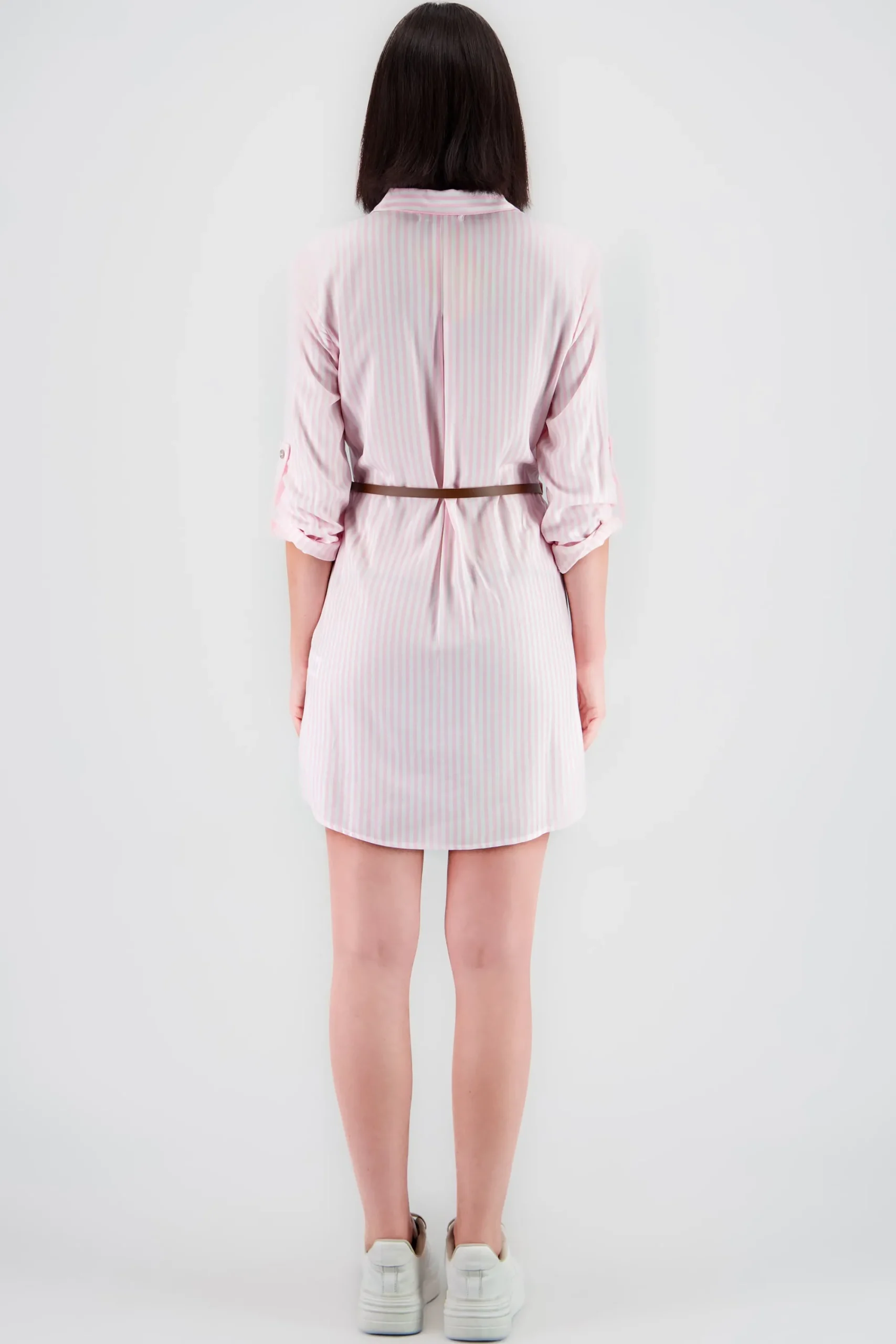 Shasa Stripped Print Short Dress