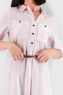 Shasa Stripped Print Short Dress