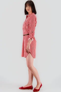 Shasa Stripped Print Short Dress