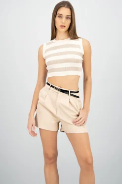 Shasa Stripped Woven Top
