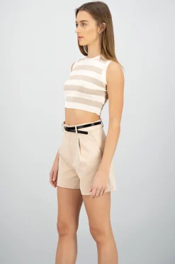 Shasa Stripped Woven Top