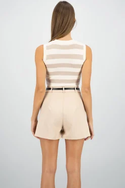 Shasa Stripped Woven Top