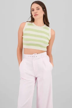 Shasa Stripped Woven Top
