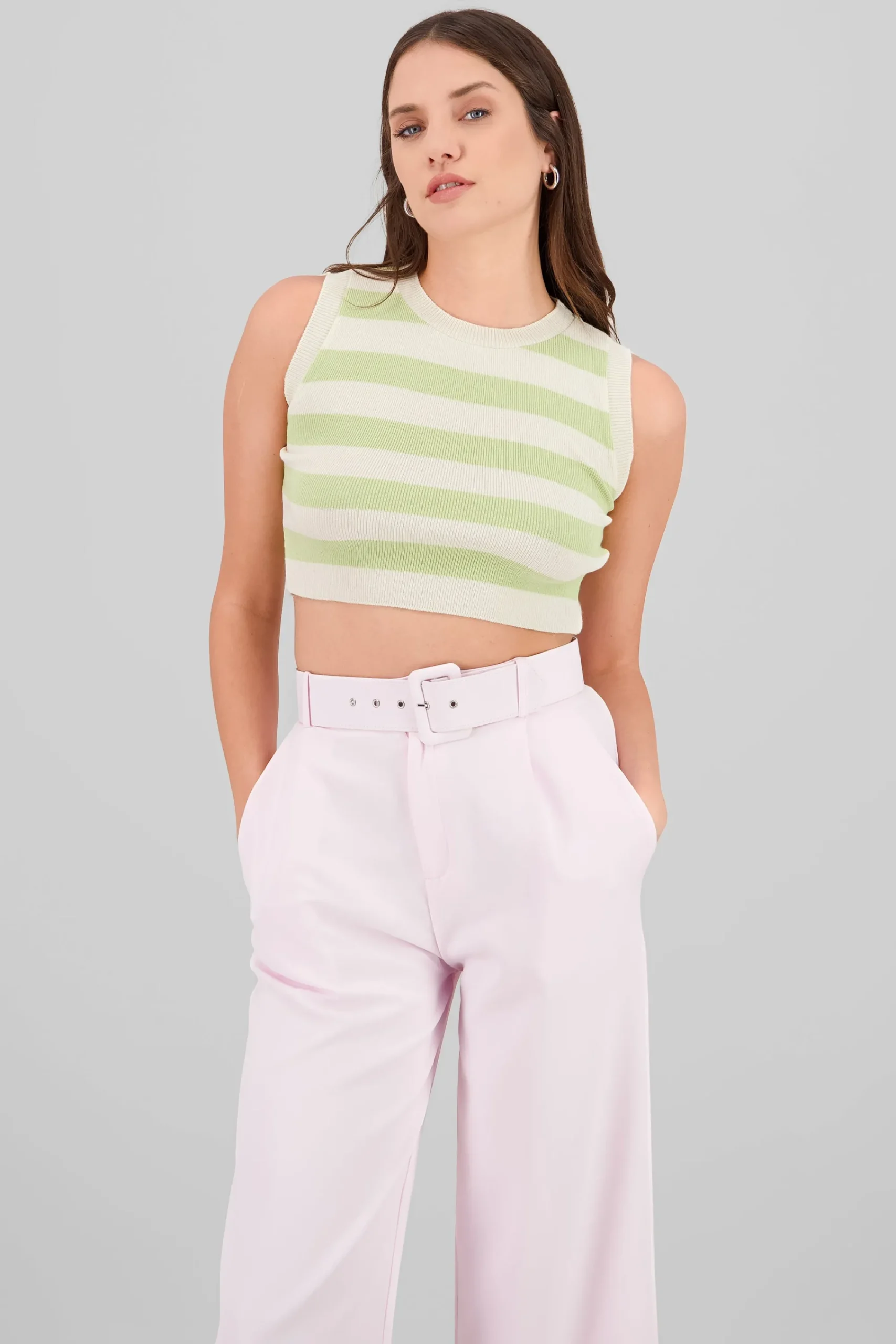 Shasa Stripped Woven Top