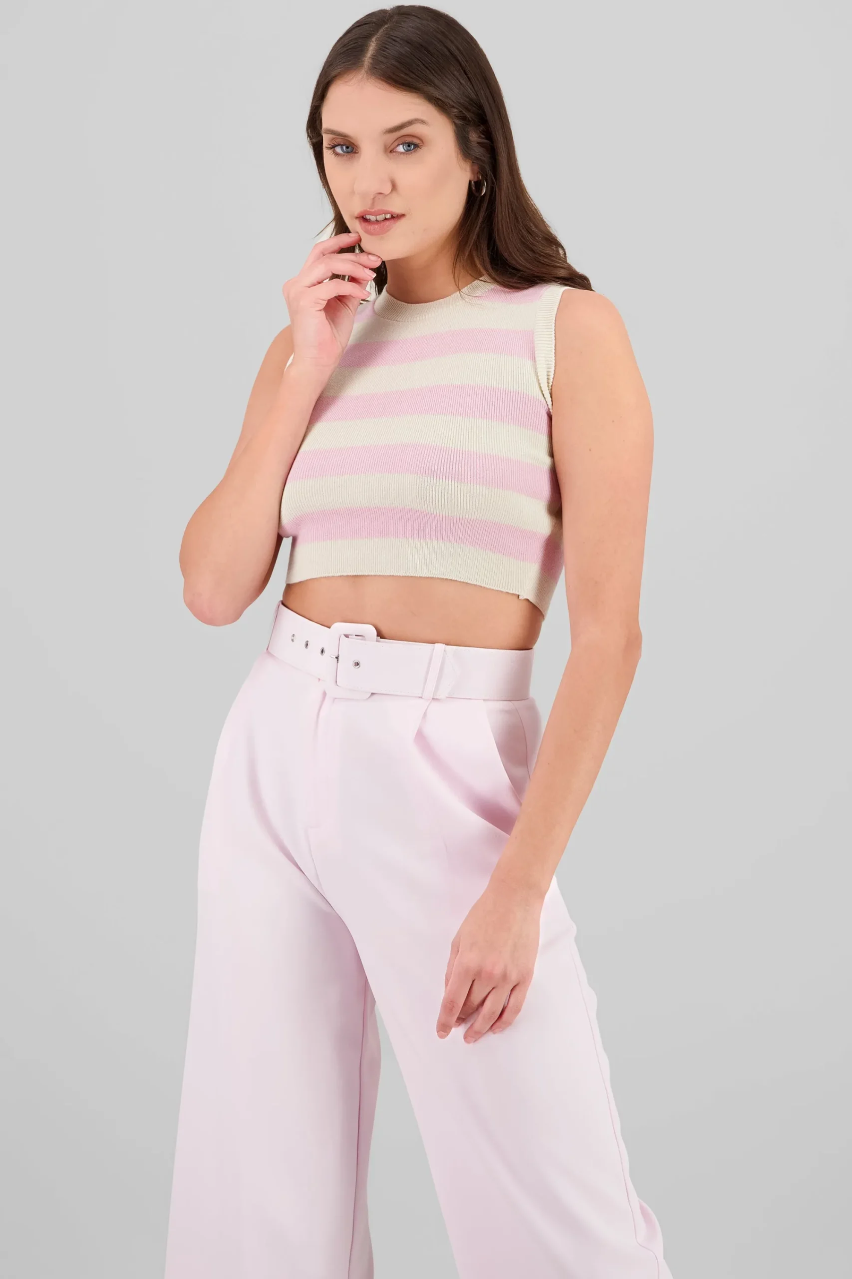 Shasa Stripped Woven Top